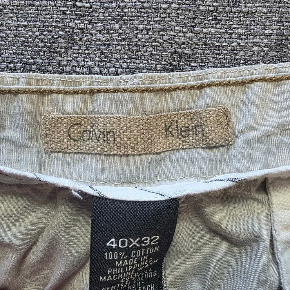 Calvin Klien Pants Mens Biege 40 x 32 Cotton Light Weight